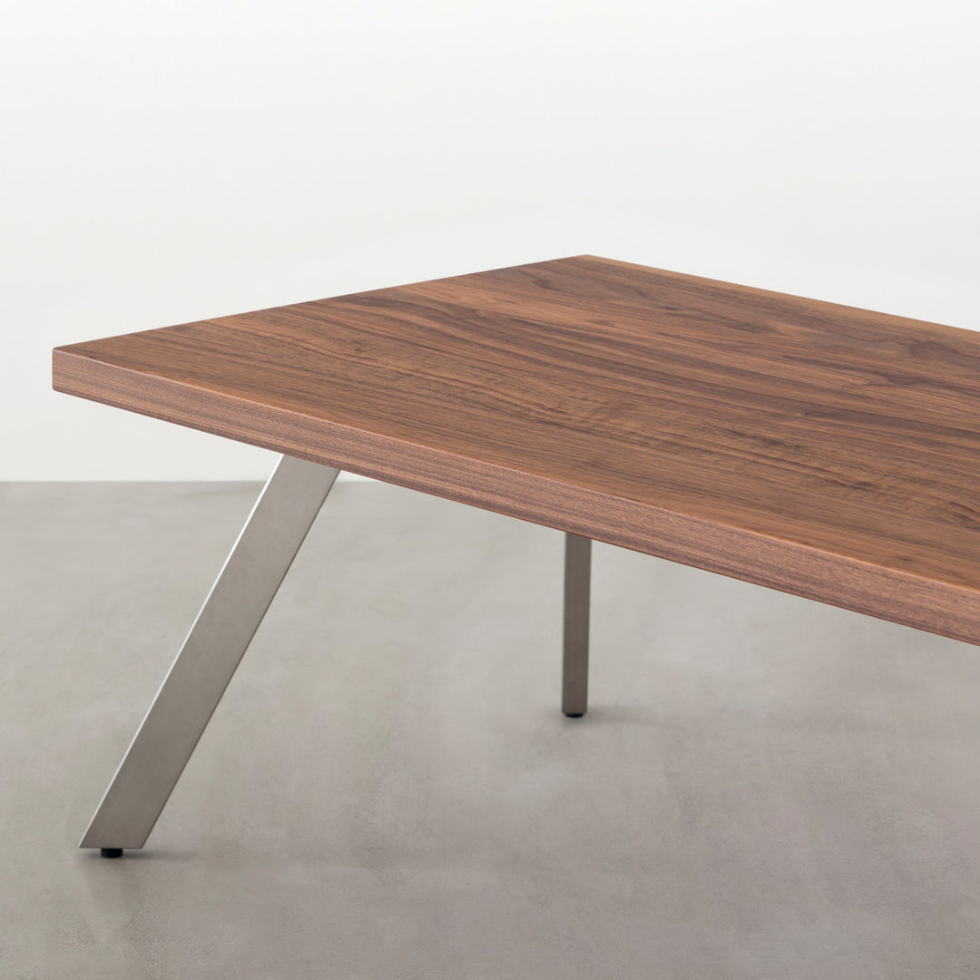 THE LOW TABLE / 無垢 ウォルナット × Stainless – KANADEMONO
