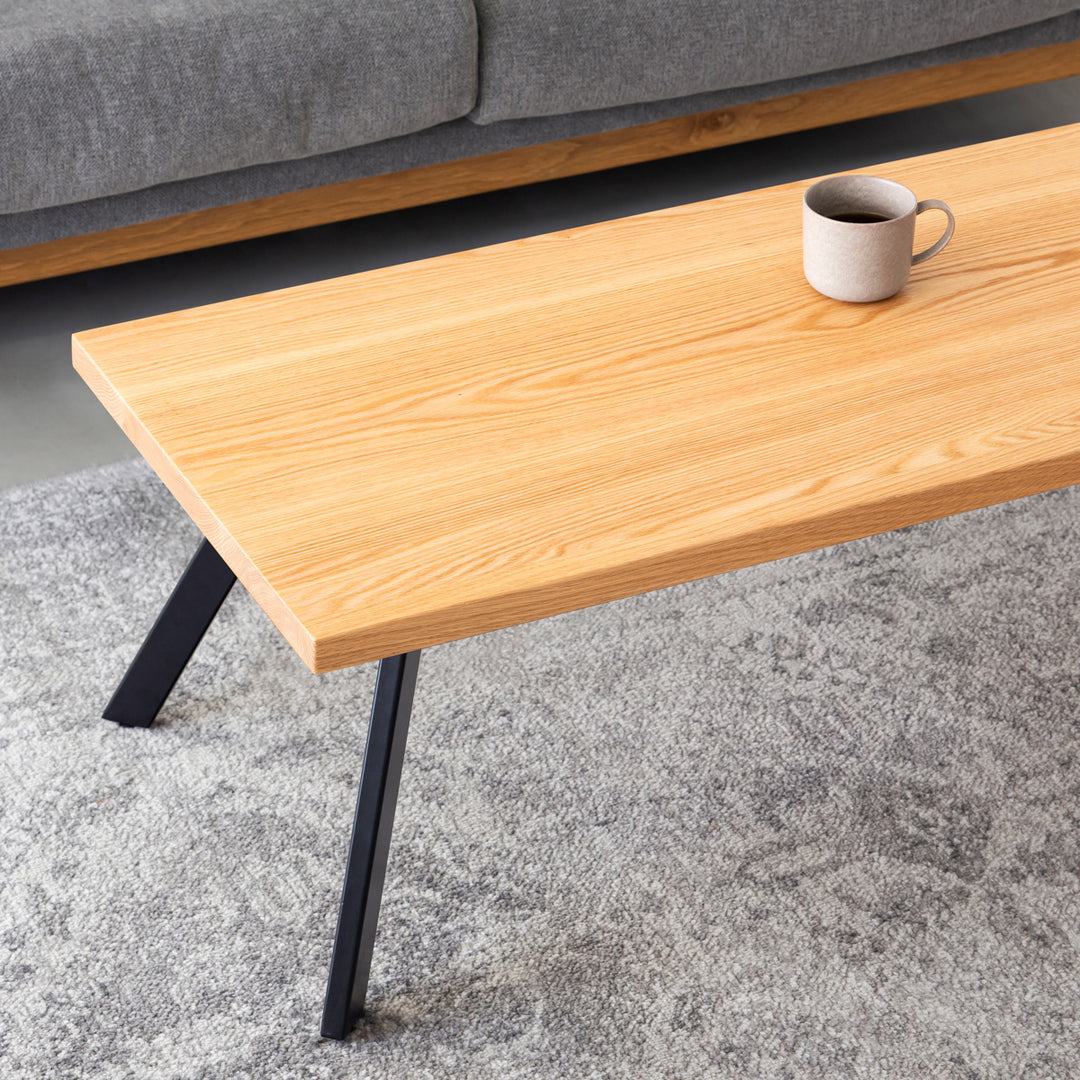 開封のみ［kanademono]THE LOW TABLE THE LOW TABLE / 無垢 レッドオーク × Black Steel – KANADEMONO