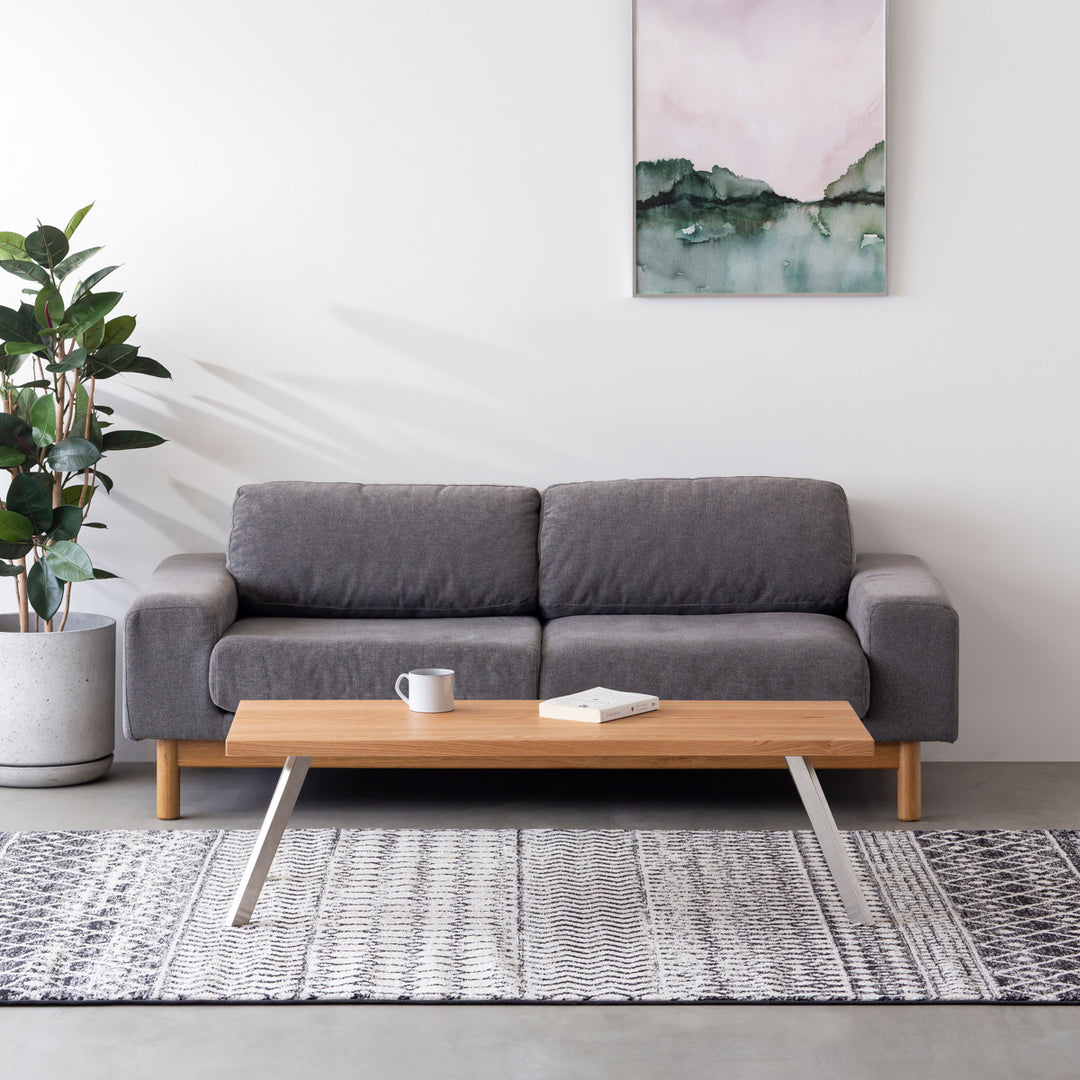 THE LOW TABLE / 無垢 レッドオーク × Stainless – KANADEMONO