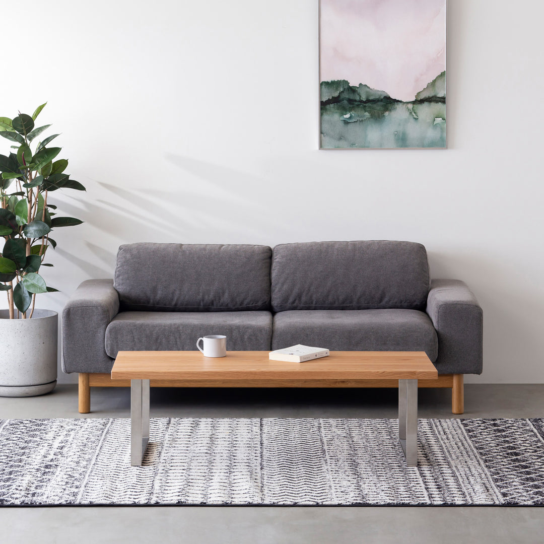 THE LOW TABLE / 無垢 レッドオーク × Stainless – KANADEMONO