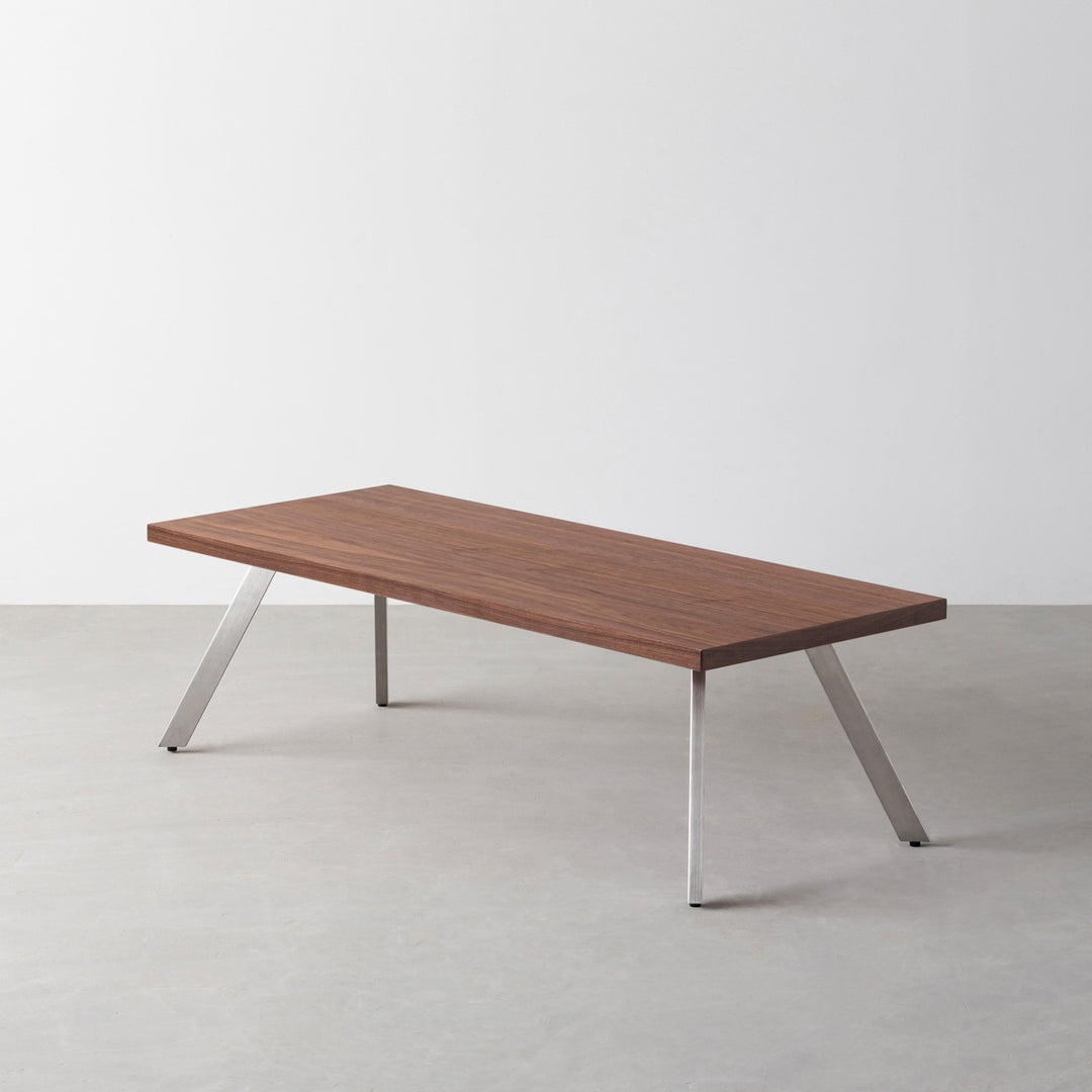 三脚テーブル天板　天然無垢　花梨×ウォルナット② THE LOW TABLE / ウォルナット × Stainless – KANADEMONO