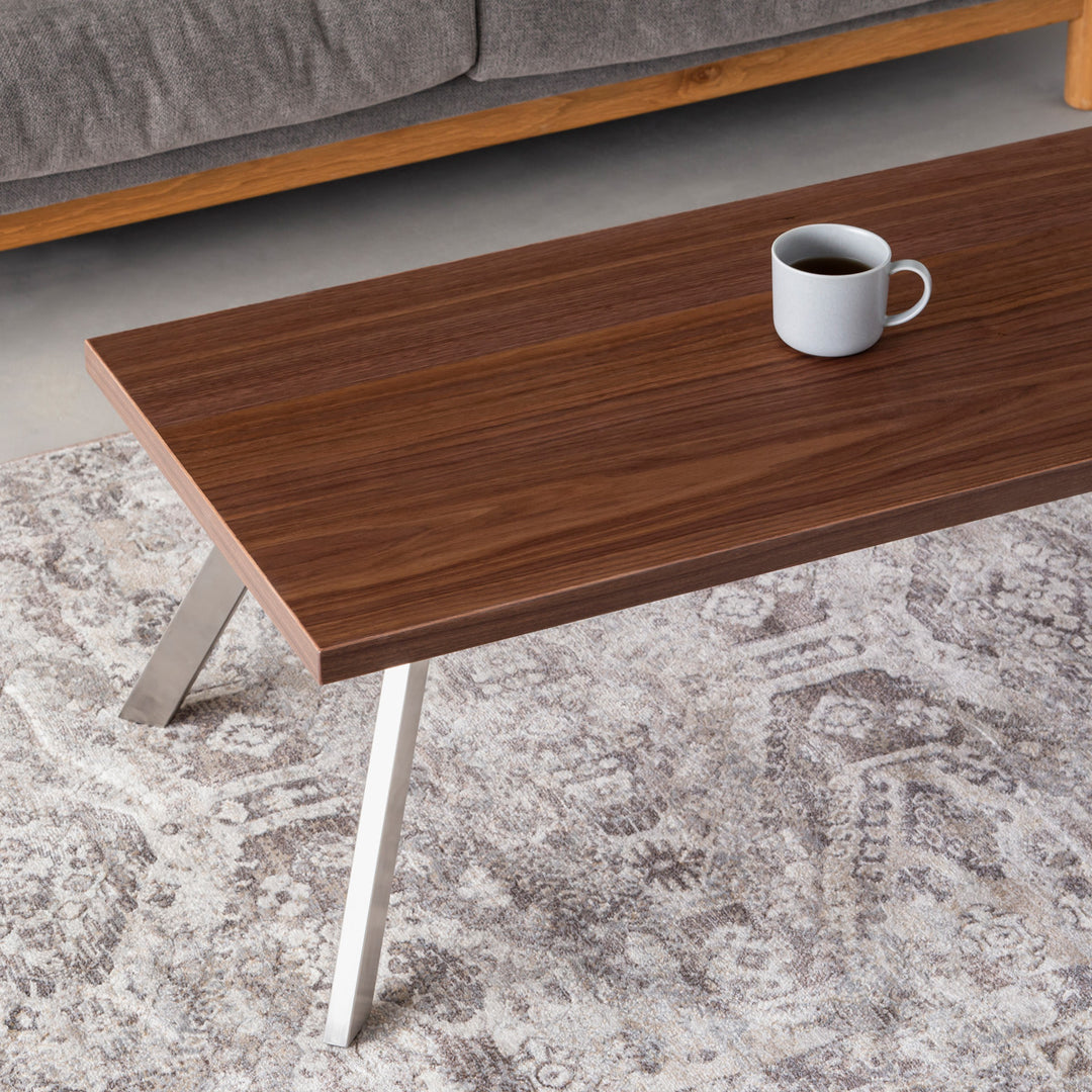 ウォールナット ナチュラル モダン センターテーブル ローテーブル 鉄脚 ウォールナット ナチュラル モダン センターテーブル ロー