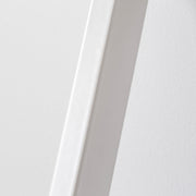 Kanademonoのラバーウッドナチュラル天板とホワイトのチューブピンアイアン脚で製作した、猫穴付きのローテーブル（脚）