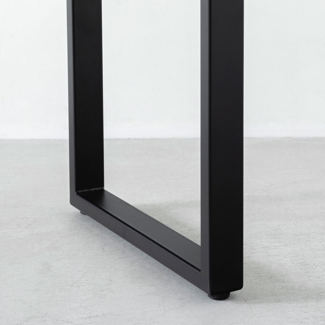 Kanademono パソコンデスク ラバーウッド× Black Steel THE TABLE / コンパクトデスク ラバーウッド ナチュラル × Black