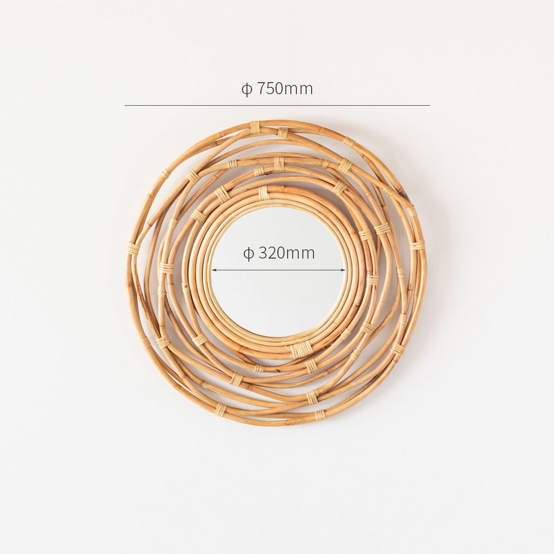 Rattan - Sun 太陽のようなラタン素材の ウォールミラー – KANADEMONO