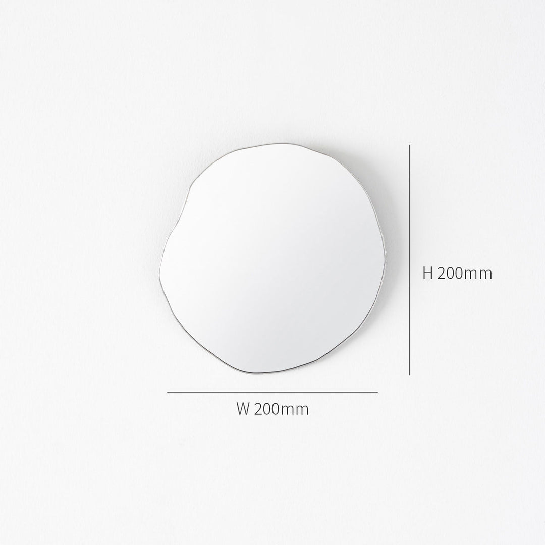 Puddle - Wave ステンドグラス技法を使った ウォールミラー 20×20