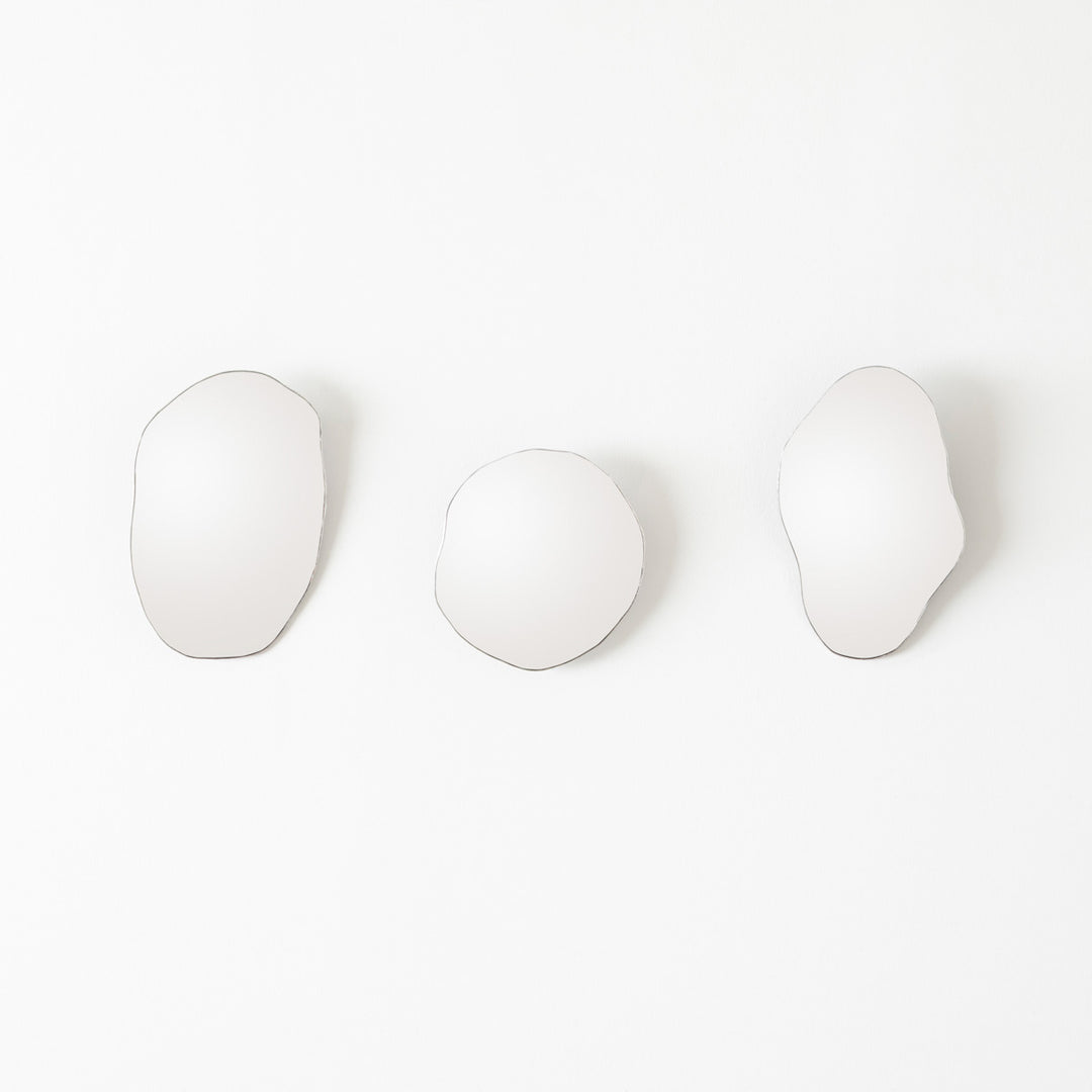 Puddle - Wave ステンドグラス技法を使った ウォールミラー 17.5×26.5