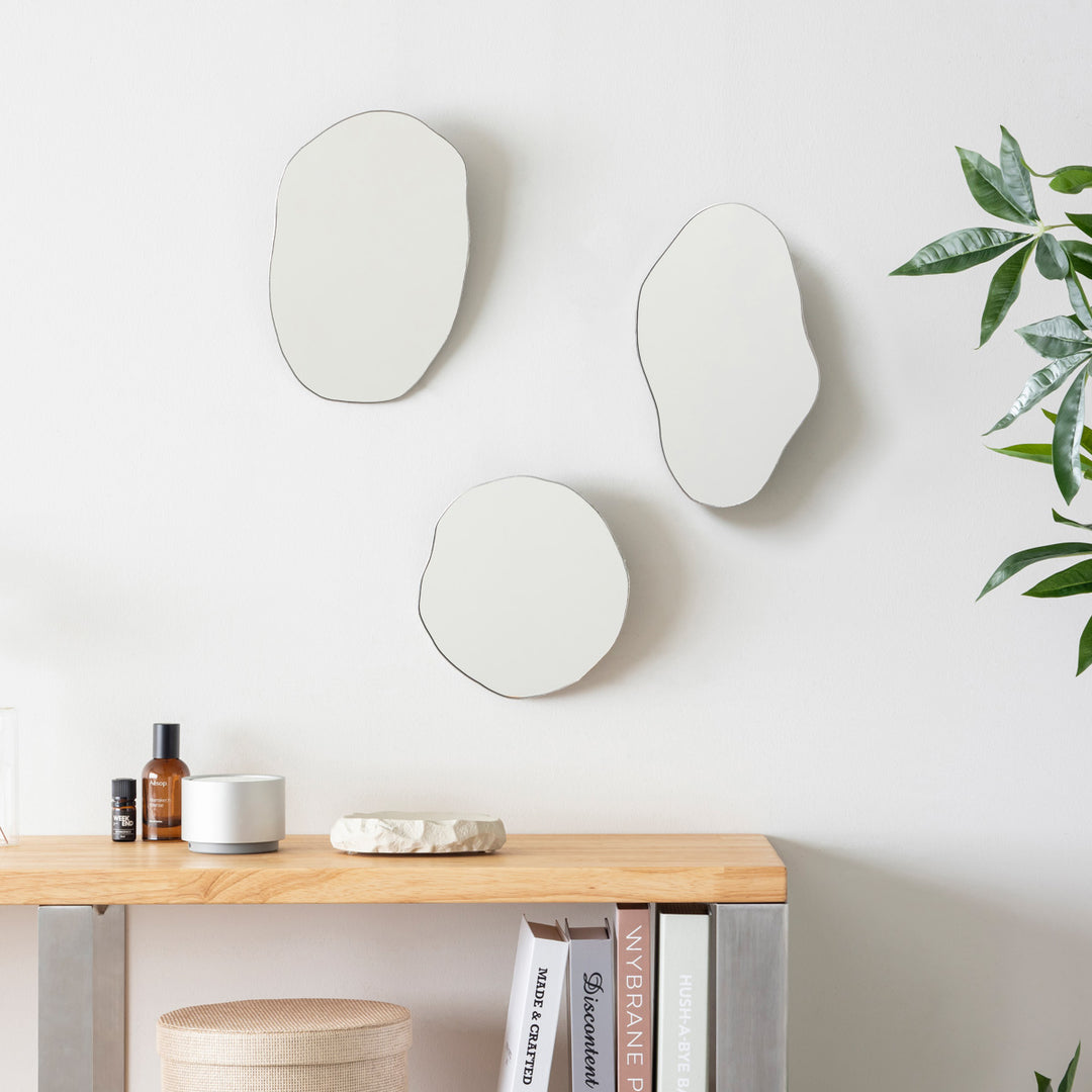 ステンドグラス　鏡　ミラー　百合 ステンドグラス 鏡 ミラー 百合