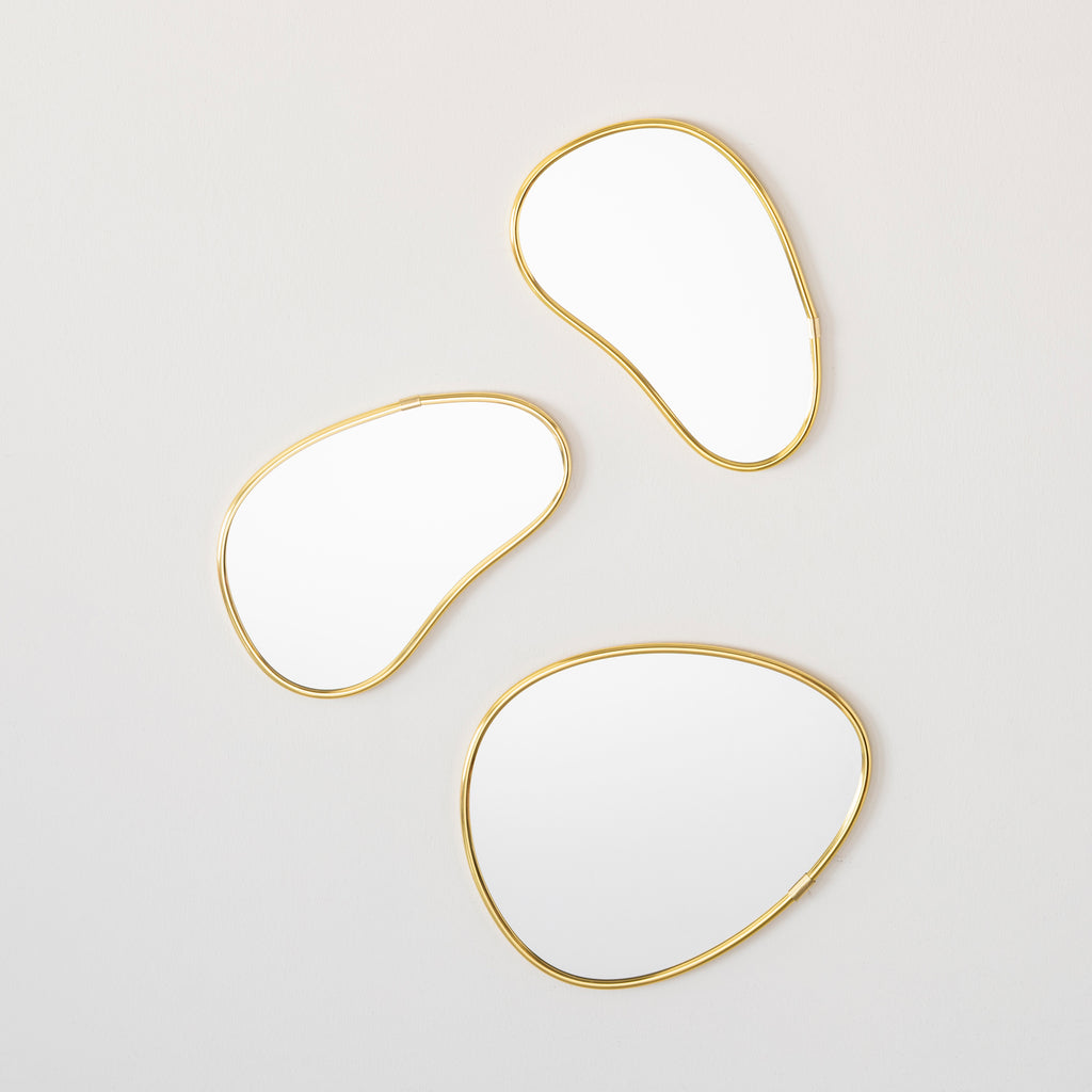 Hubba Pebble Mirrors, Set of 3 小石のような ウォールミラー 3枚