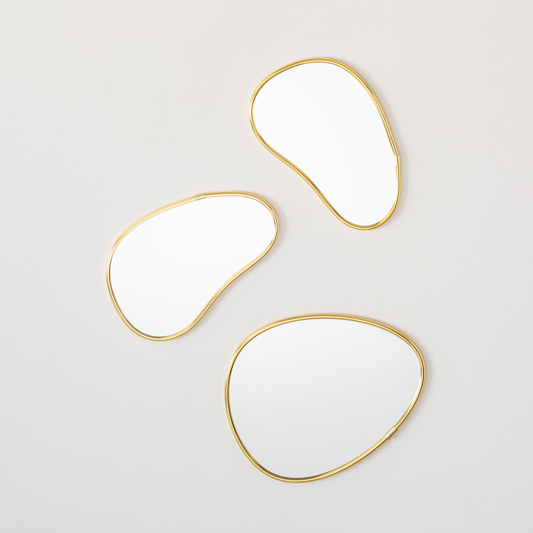 Hubba Pebble Mirrors, Set of 3 小石のような ウォールミラー 3枚