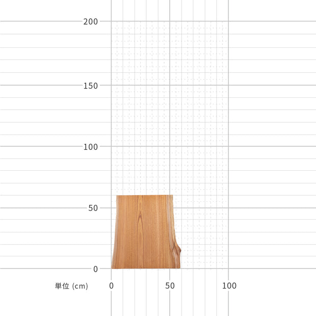 一枚板 / ケヤキ #0029　600 × 470 ~ 570 mm