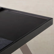 THE LOW TABLE / インド産 黒みかげ石 × ラバーウッド × Stainless