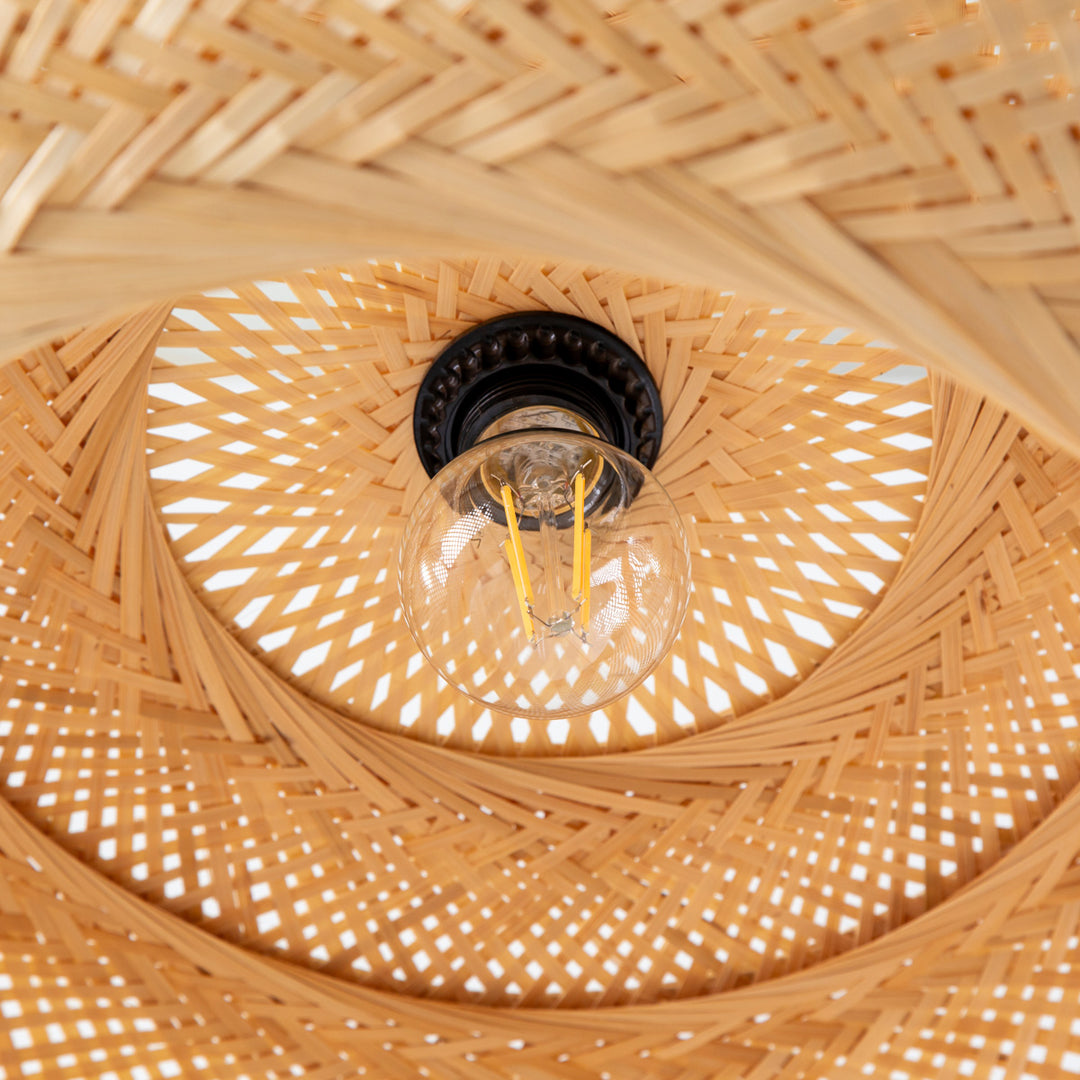 Handemade × Float バンブー素材の オーバル型 ペンダントライト