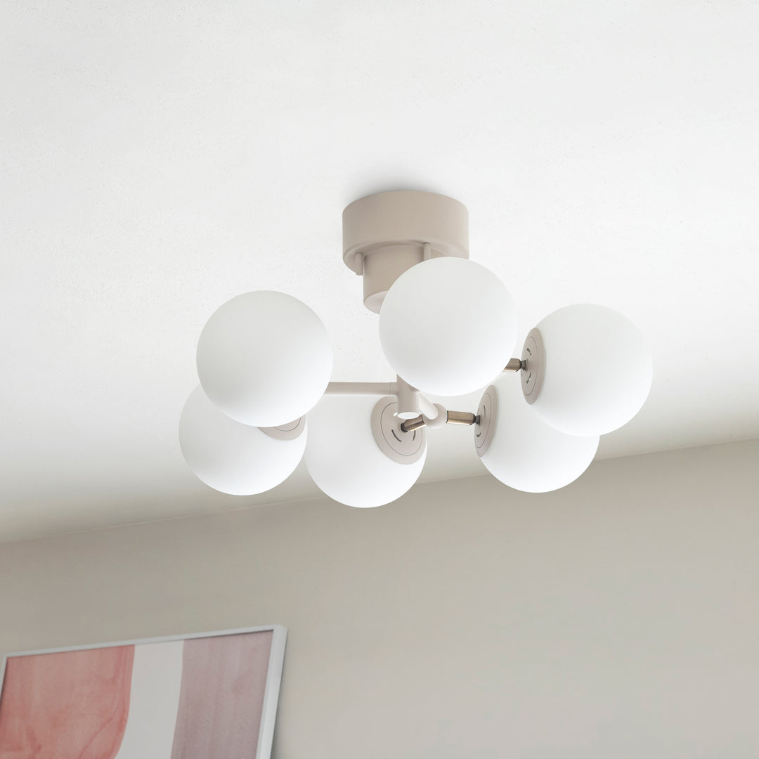 ノスタルジックなガラスボール シーリングライト 6灯タイプ – KANADEMONO