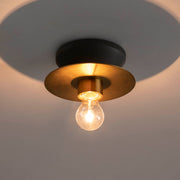 コンテンポラリー シーリングライト　グレー×ゴールド