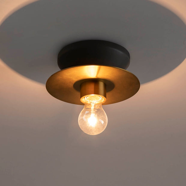 コンテンポラリー シーリングライト　グレー×ゴールド