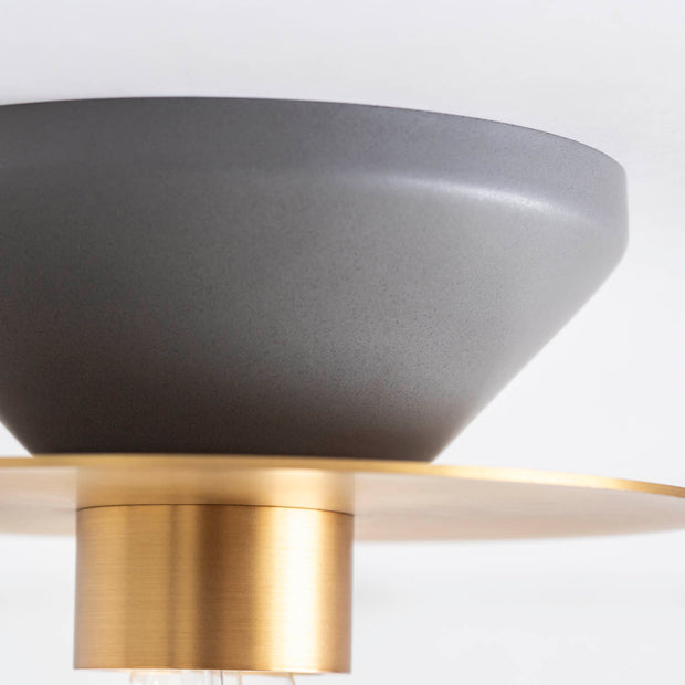 コンテンポラリー シーリングライト　グレー×ゴールド