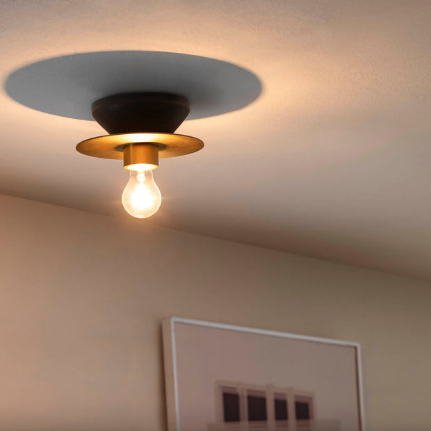 コンテンポラリー シーリングライト　グレー×ゴールド