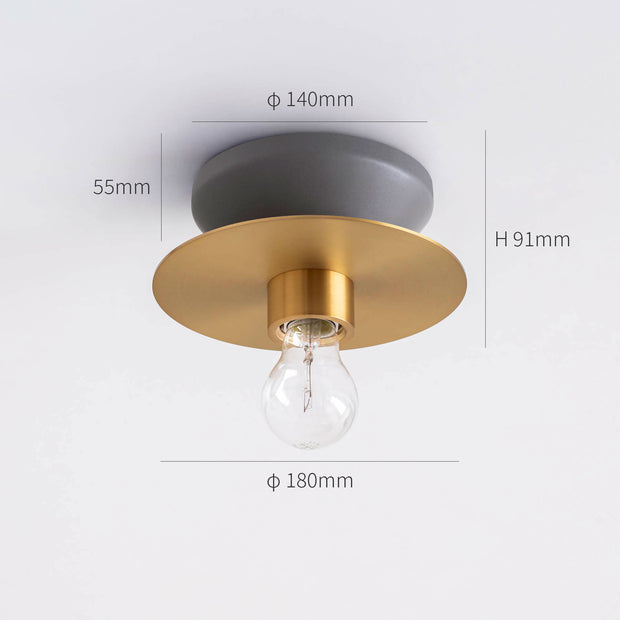 異素材の組み合わせがハイセンスなシーリングランプ（サイズ画像）