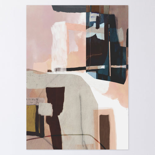暮らしにアートを Pink × Overlap Abstract #3（ポスター単品