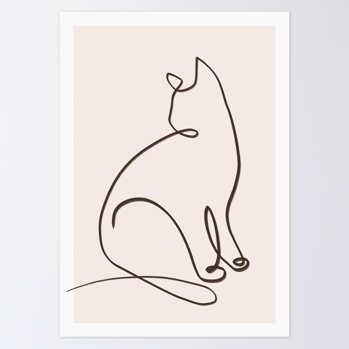 暮らしにアートを Sit Still Neko #3（ポスター単品） – KANADEMONO