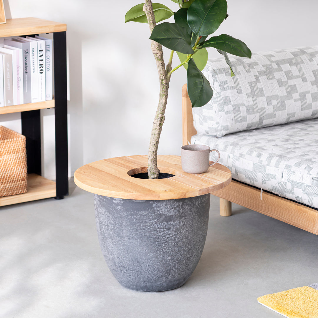 ラバーウッド素材 ポットテーブル – KANADEMONO