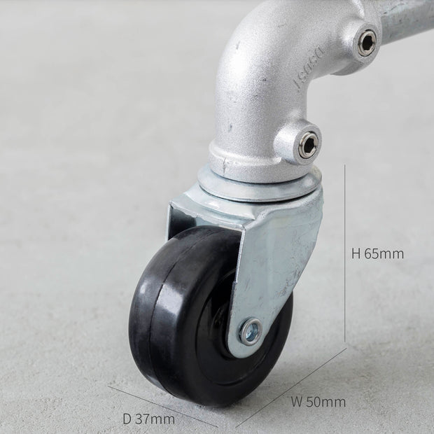 インダストリアルテイストなラック（サイズ画像キャスター）