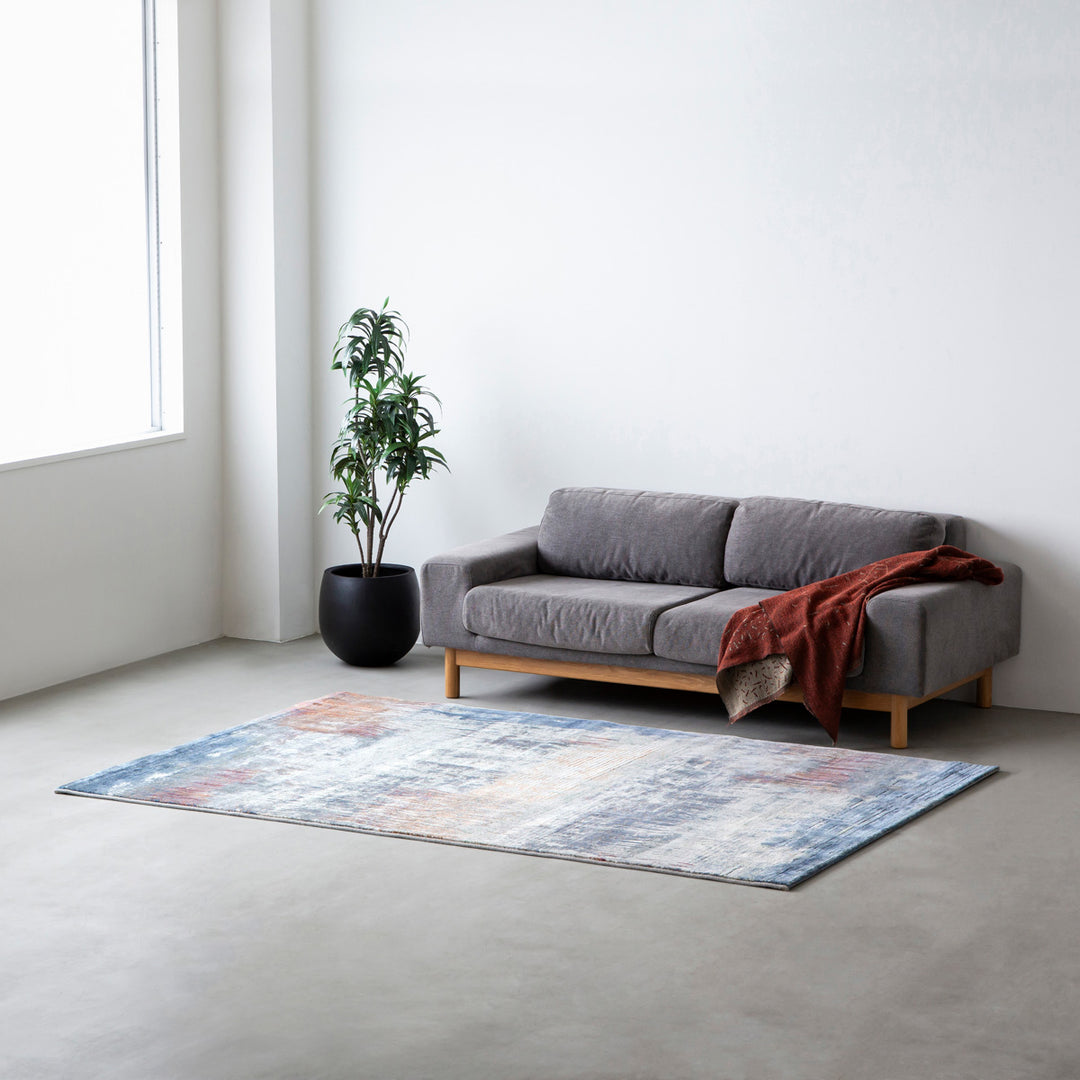 KANADEMONO アイボリー　ラグ　新品未使用　デザイン性 オシャレ 新品未使用 KANADEMONO アイボリー ラグ デザイン性 オシャレ