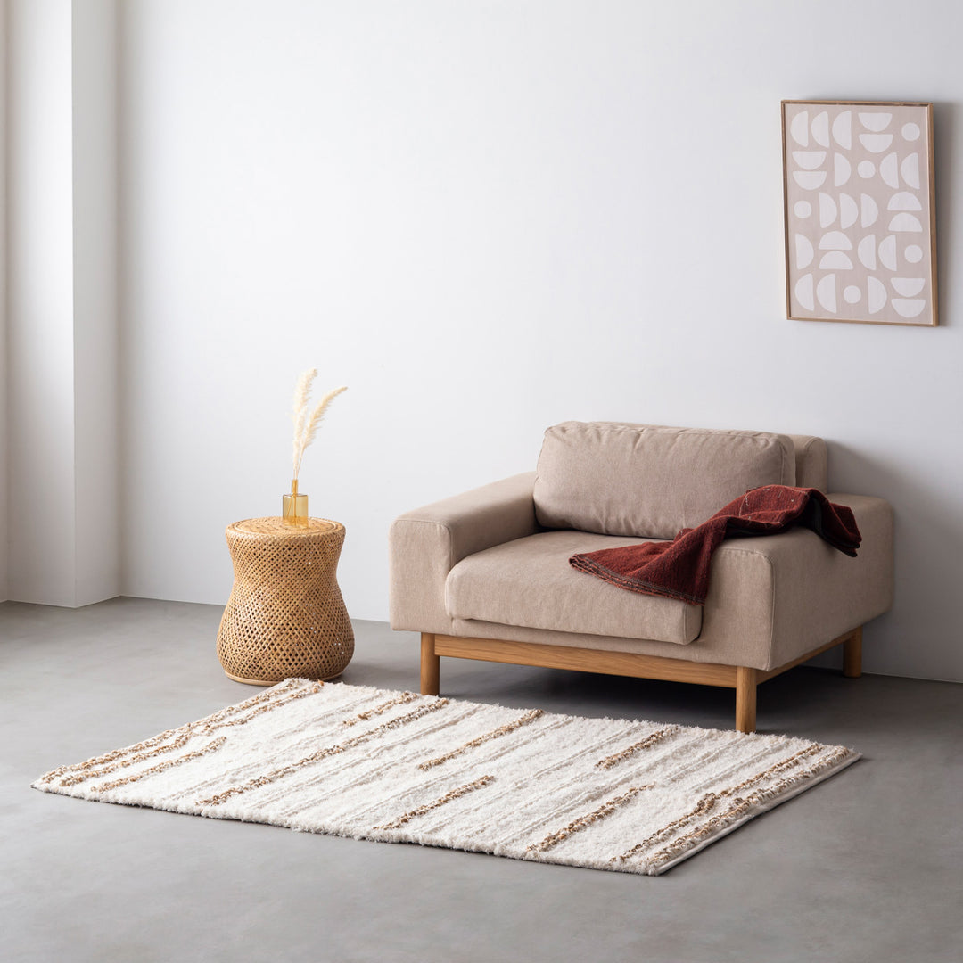 ラグ・カーペット kanademono Earthy Tones Jute Rug Accent Cotton Hemp Rug – KANADEMONO
