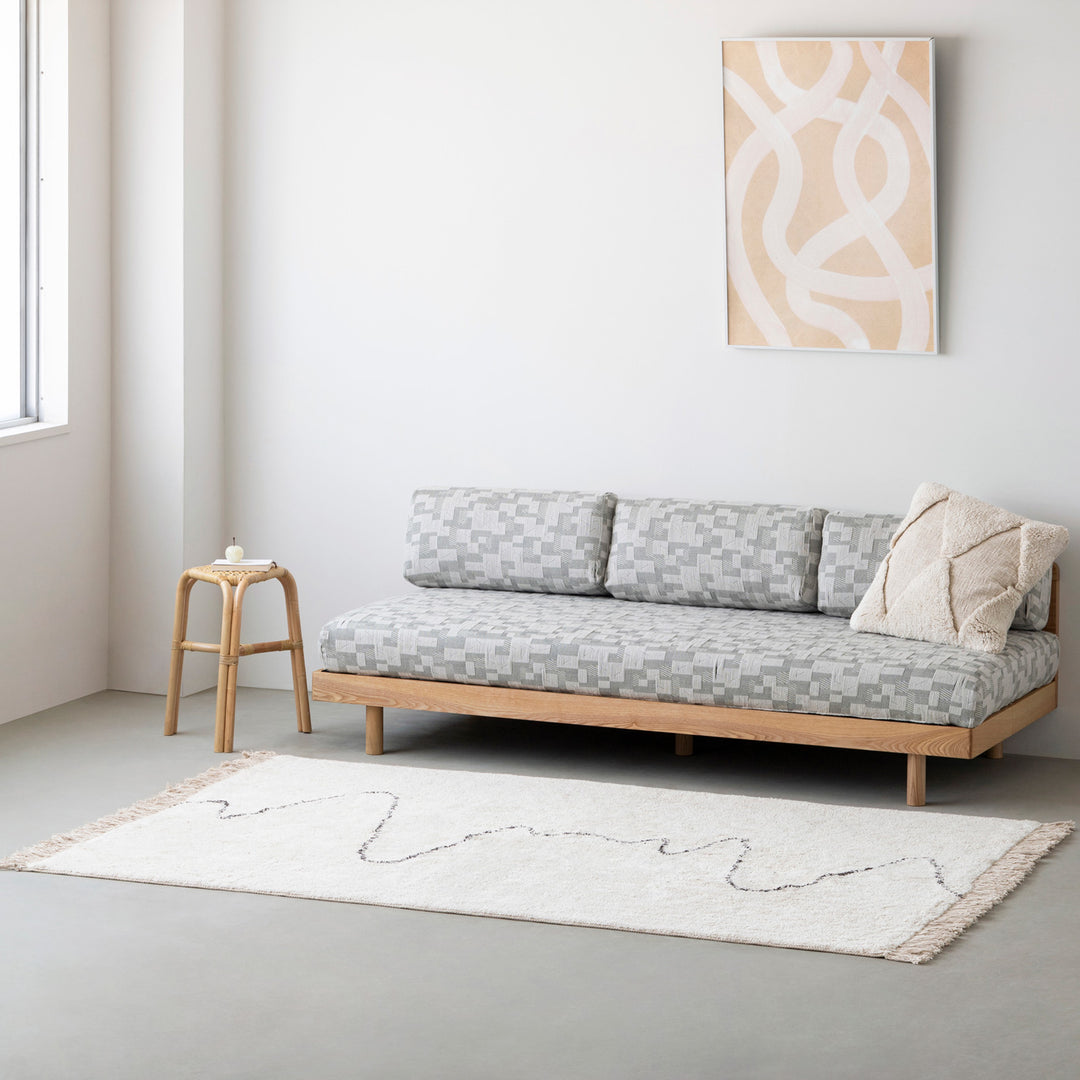 Freeform Wave Cotton Rug – KANADEMONO Freeform Wave Cotton Rug – KANADEMONO