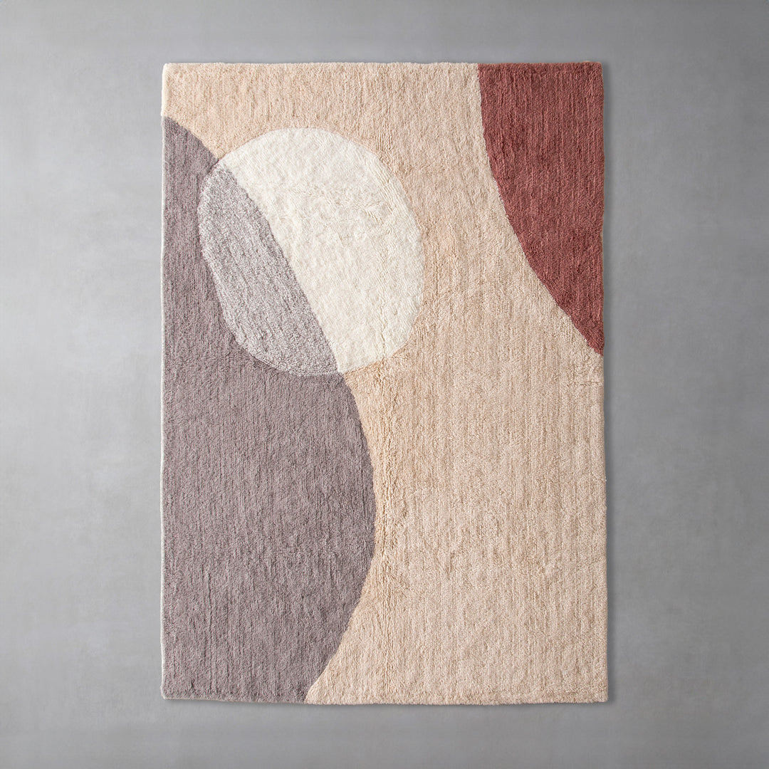 KANADEMONO Warm Dot Fuzzy Modern Rugラグ Warm Dot Fuzzy Modern Rug – KANADEMONO