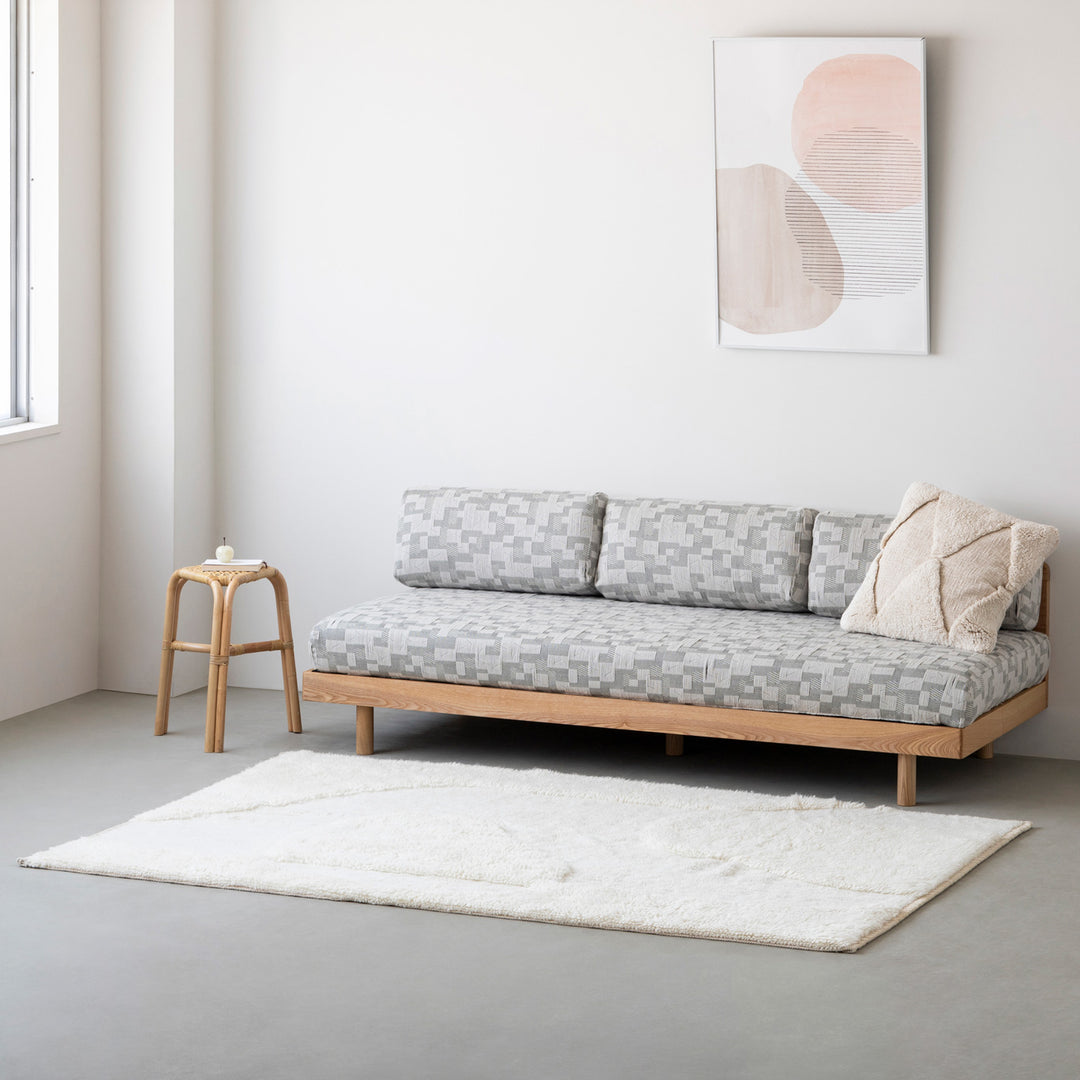 Melty Snow Geometric Modern Rug – KANADEMONO
