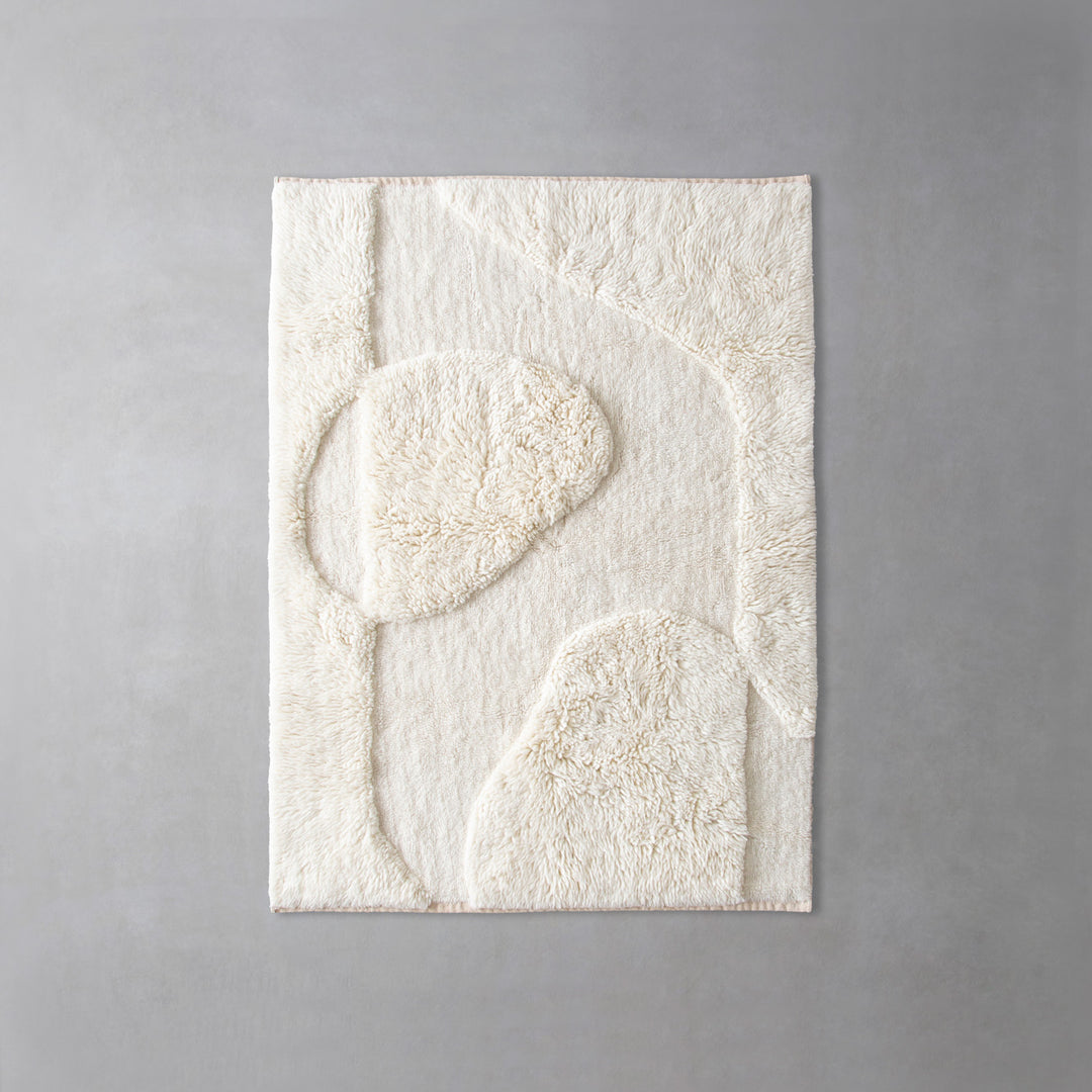 Melty Snow Geometric Modern Rug – KANADEMONO