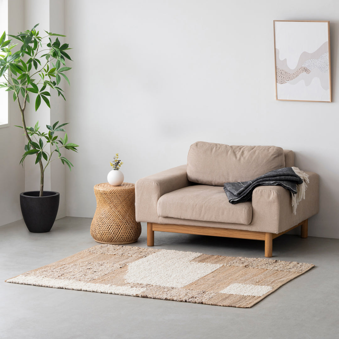 Earthy Color Textured Rug – KANADEMONO