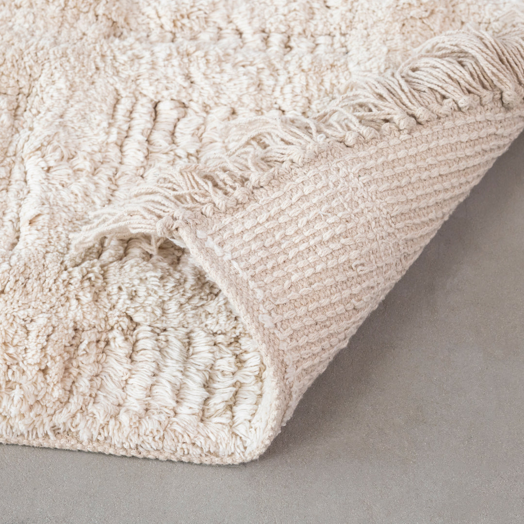 Gridlines Playful Cotton Blend Rug – KANADEMONO