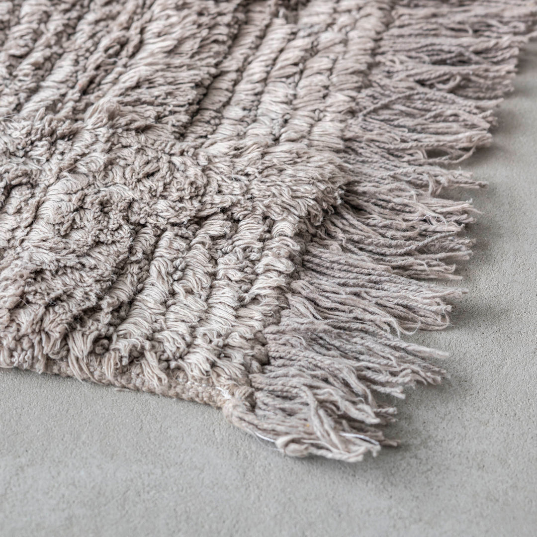 Gridlines Playful Cotton Blend Rug - Gray – KANADEMONO