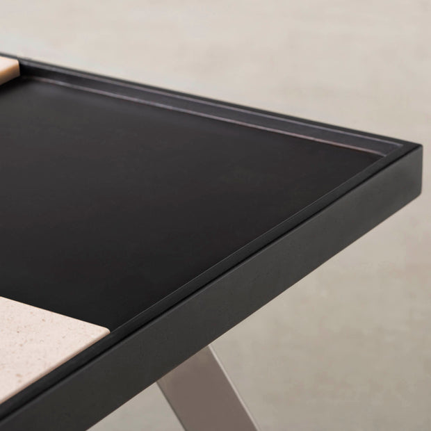 THE LOW TABLE / 砂岩 ブランコドマール × ラバーウッド × Stainless