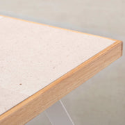 THE LOW TABLE / 砂岩 ブランコドマール × ラバーウッド × Stainless