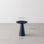 シンプルで洗練されたデザインのブルーのサイドテーブルM（寸法画像）