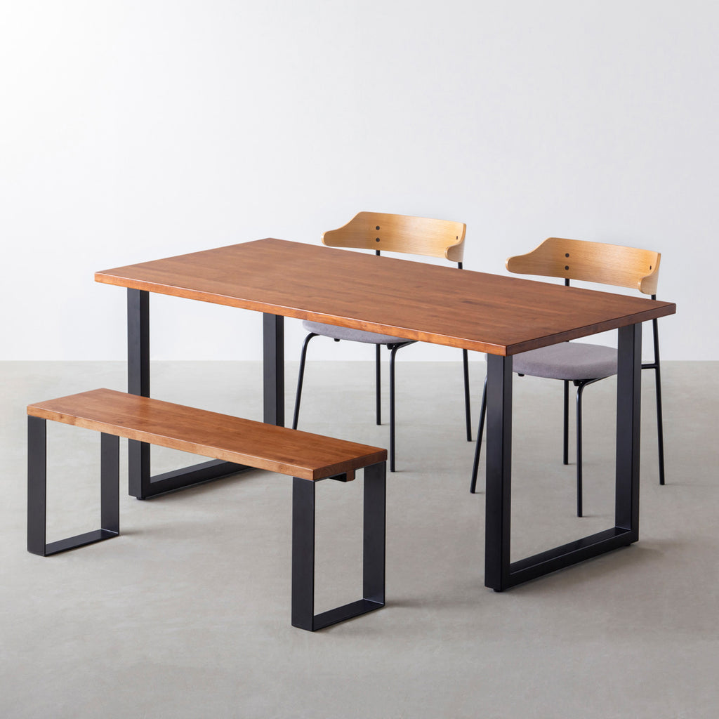 【THE TABLE】 /ラバーウッド ブラウン × Black Steel THE TABLE / ラバーウッド ブラウン × Black Steel – KANADEMONO