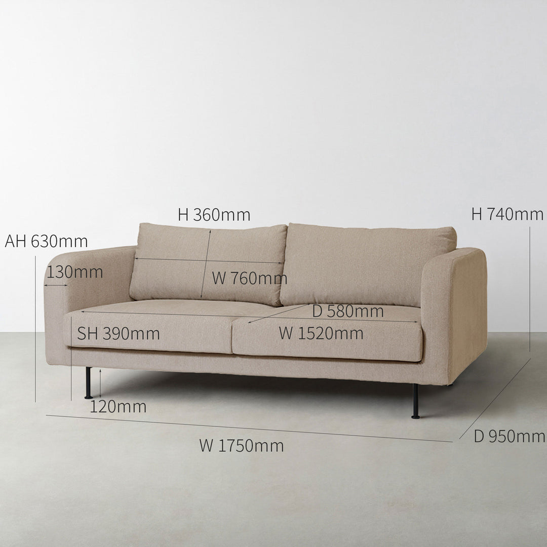 Cloud - Modern アイアン脚 ソファ 2 seater – KANADEMONO