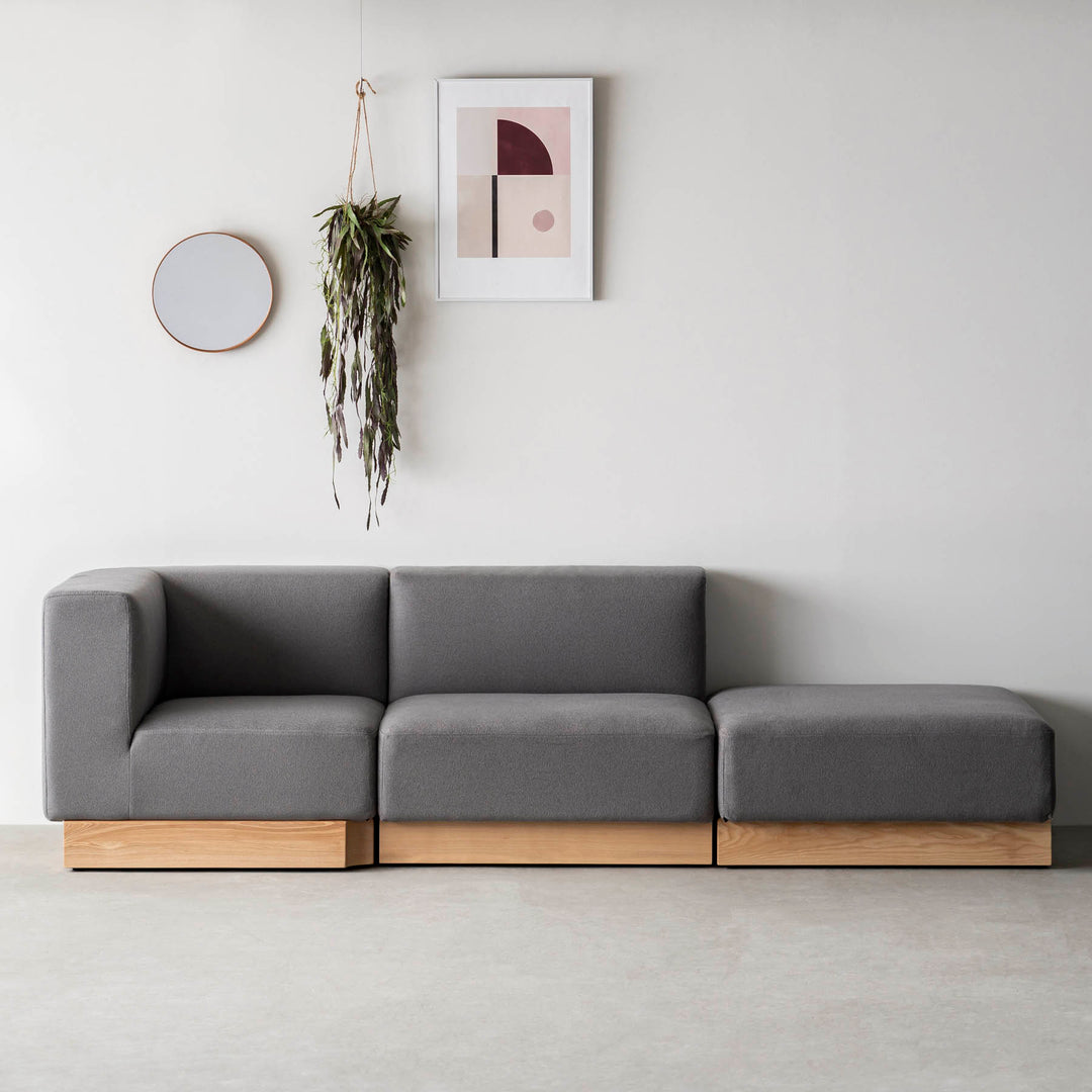 Relax × Ash ファブリック ユニットソファ 1seater – KANADEMONO