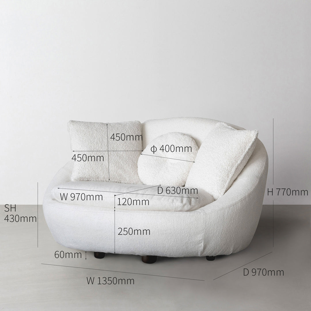 優雅な クッション付き ソファ 1.5 seater – KANADEMONO