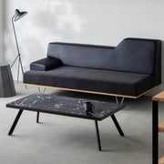 THE LOW TABLE / 大理石 黒白根 × ラバーウッド × Black Steel