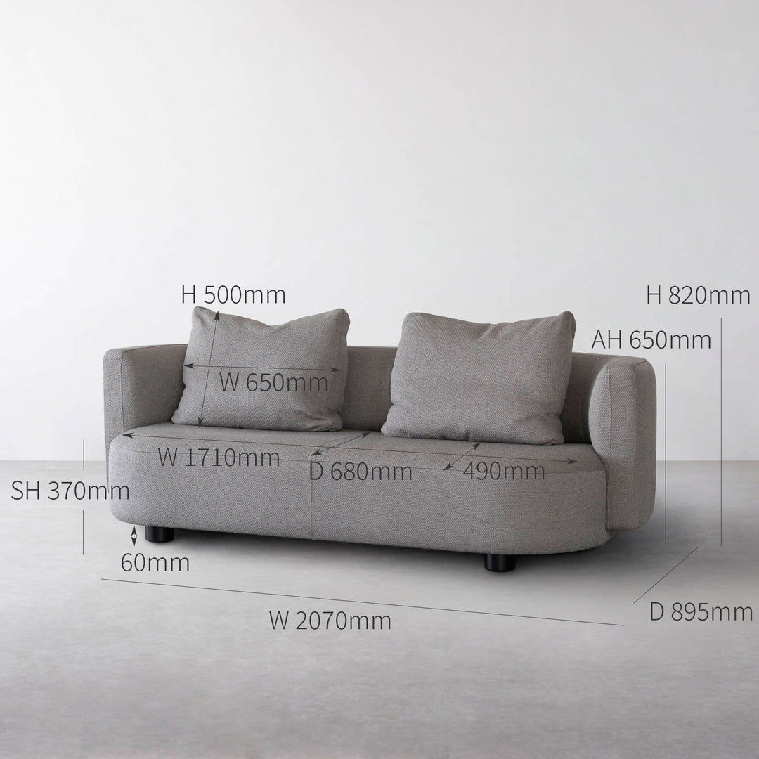 ナチュラルライン ファブリック ソファ 3 seater – KANADEMONO