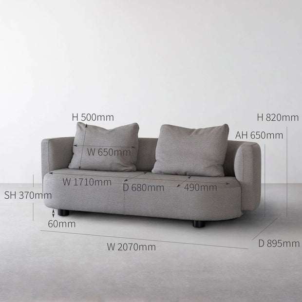 ナチュラルライン ファブリック ソファ 3 seater – KANADEMONO