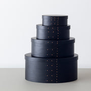 ハンドメイドで丁寧に作られたシンプルで美しいブラックウッドのシェーカーボックス（集合）