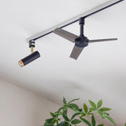 照明用のダクトレールに簡単に取り付けが出来るファン（ブラック）