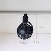 コンパクトな扇風機型シーリングファン（サイズ画像）