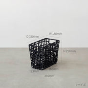 手編みのロープバスケットLサイズ（サイズ画像）